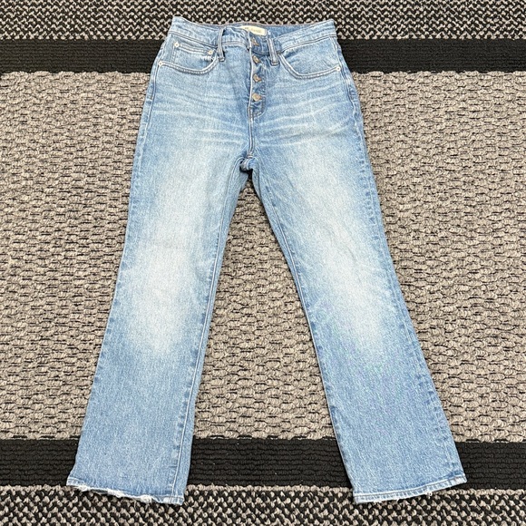 Madewell Denim - Madewell Cali Demi Boot Cropped Jeans Women’s 26 Button Fly Stretch Denim Casual